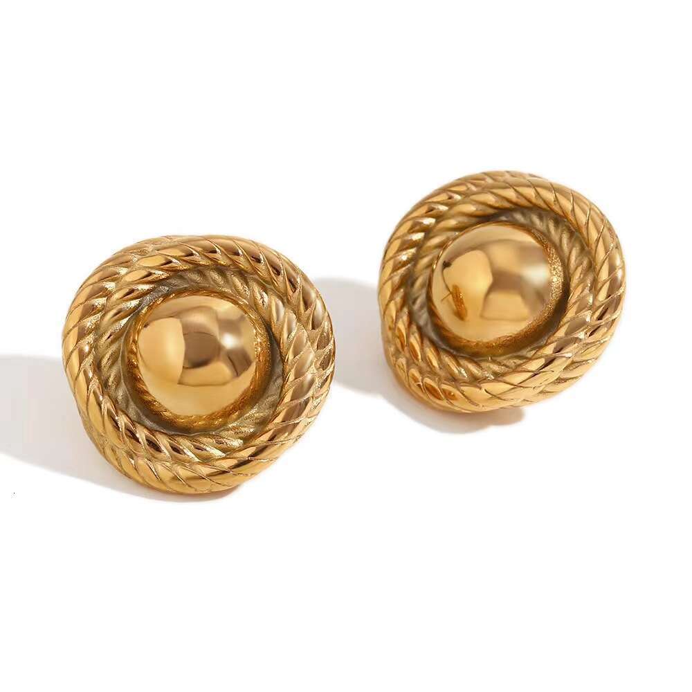 Gold-Plated Copper Hot-Selling Fashion Metal Style Geometric Irregular Earrings Unique Niche Ear Jewelry