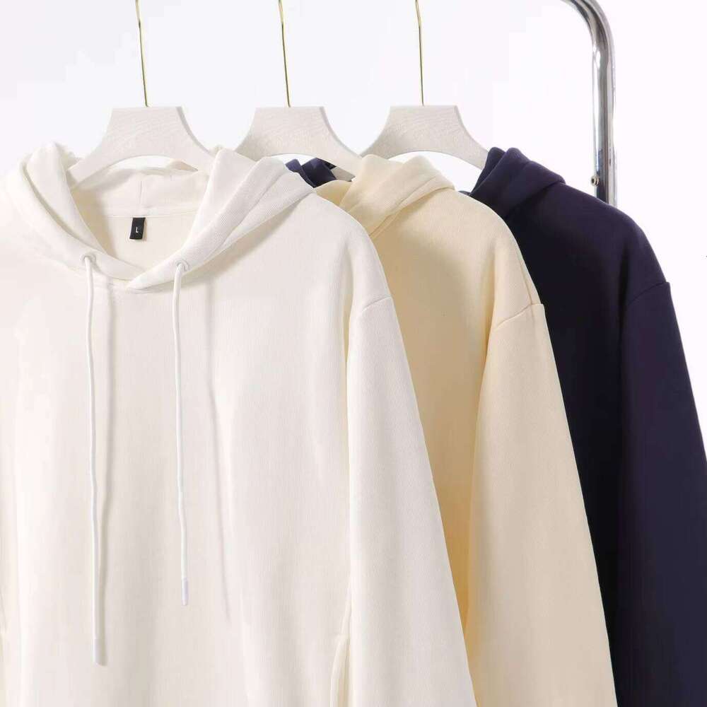 Winter 600 GSM Heavyweight Wool Blank Pullover Drop Shoulder Oversized Men's Hoodie