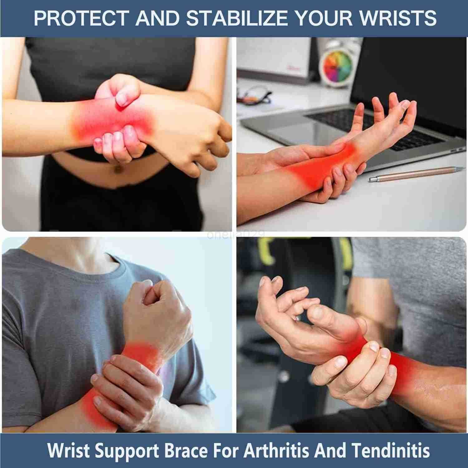 2 Pack Wrist Wraps for Sports Protection and Pain Relief Adjustable Wrist Support Strap for Tendonitis Working Out WeightliftingStrength TrainingKettl