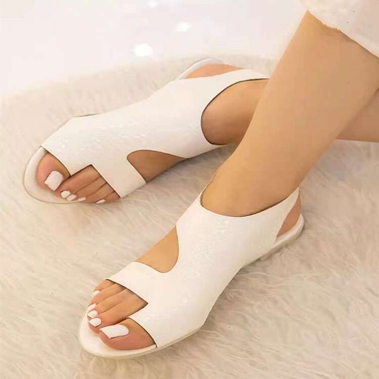 Summer Women's Roman Sexy Open Toe Fashion Leather Outdoor Beach Sandals Plus Size Women Shoes A0099