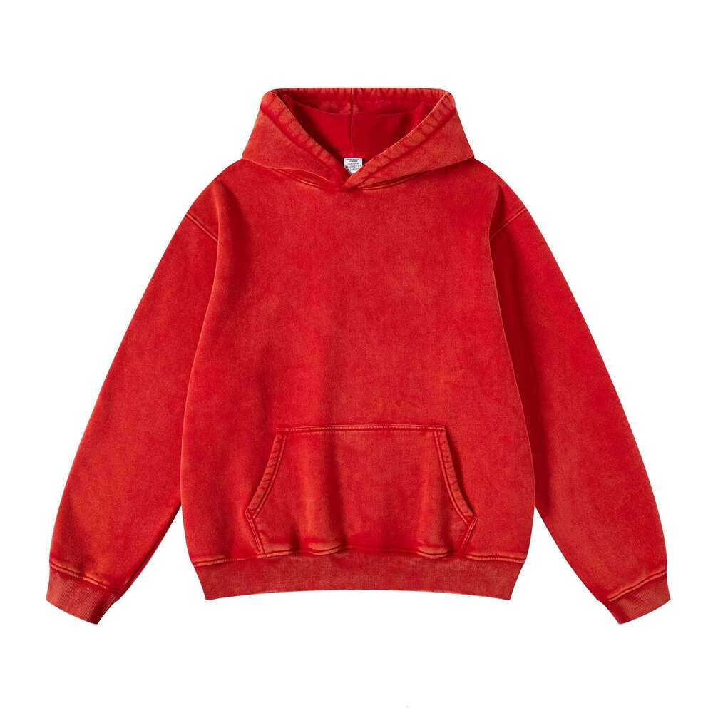 Vantage Acid Wash Wool Warm Oversized Winter Style Unisex Hoodie Vest