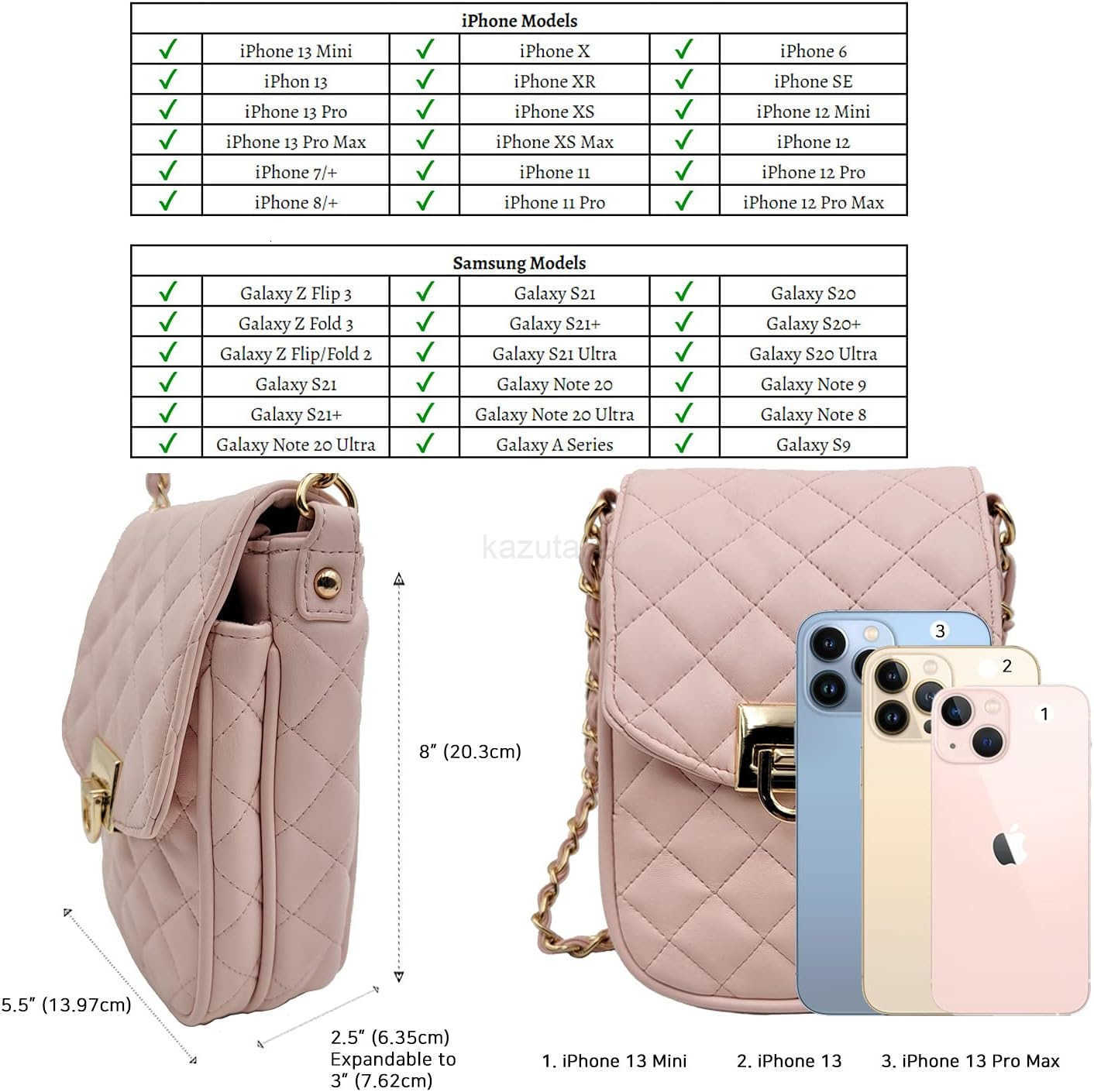 Phone Crossbody Bags for Women Small Vegan Leather Mini Shoulder Wallet Card Quilted Purse Z250910