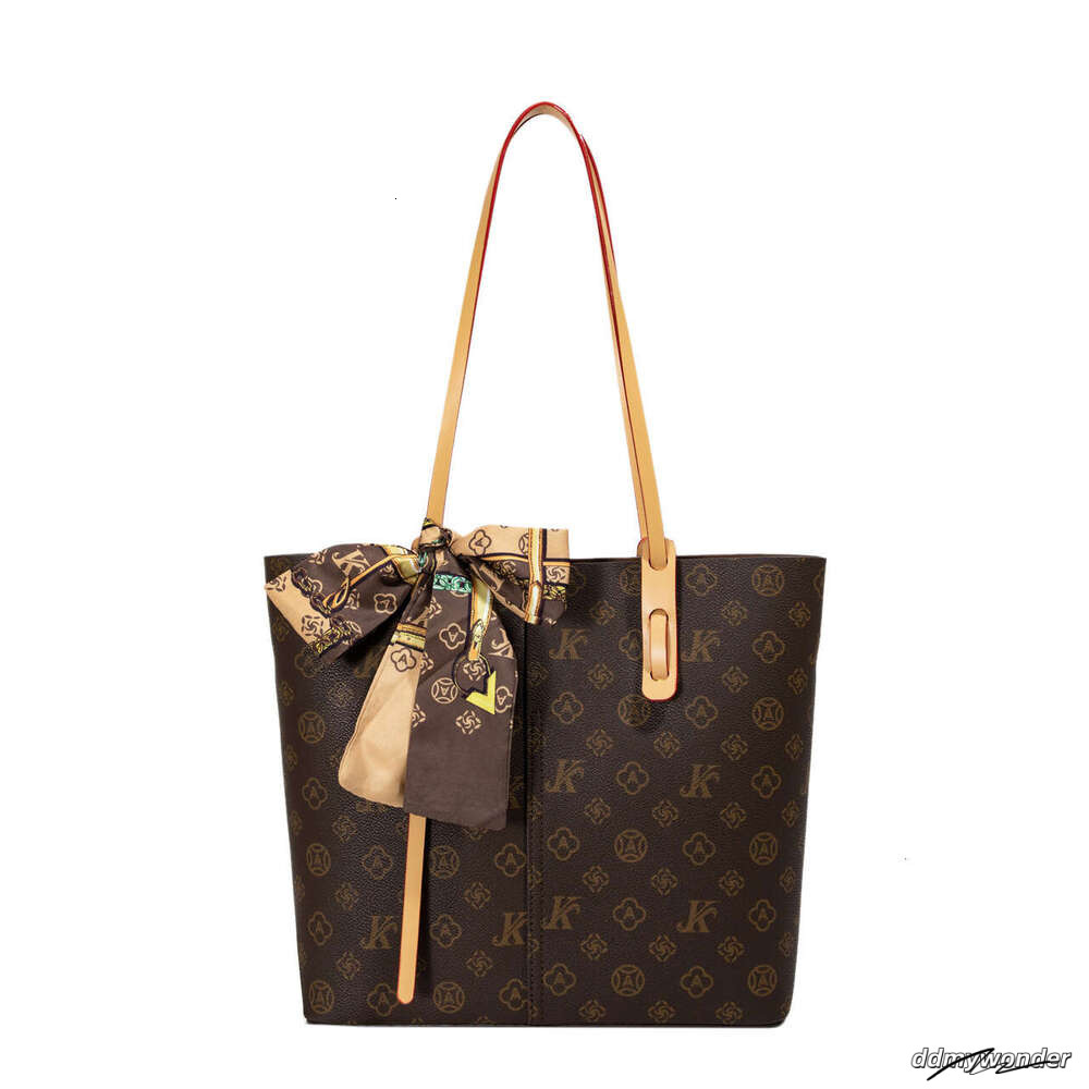 New Tote - Unisex Scarf Print Shoulder Bag, Large PVC Work Bag With Dual Straps (29X28cm, 1200G) ddmywonder ddmywonder