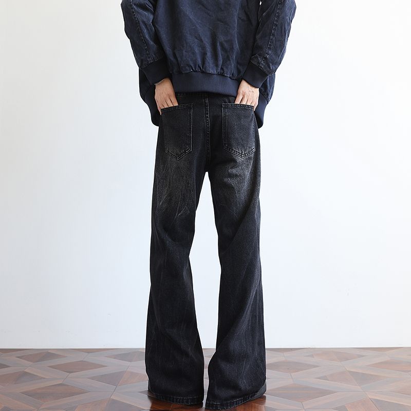 Men's Jeans Early Autumn New Heavyweight American Washed Jeans - Loose Fit Slight Flare