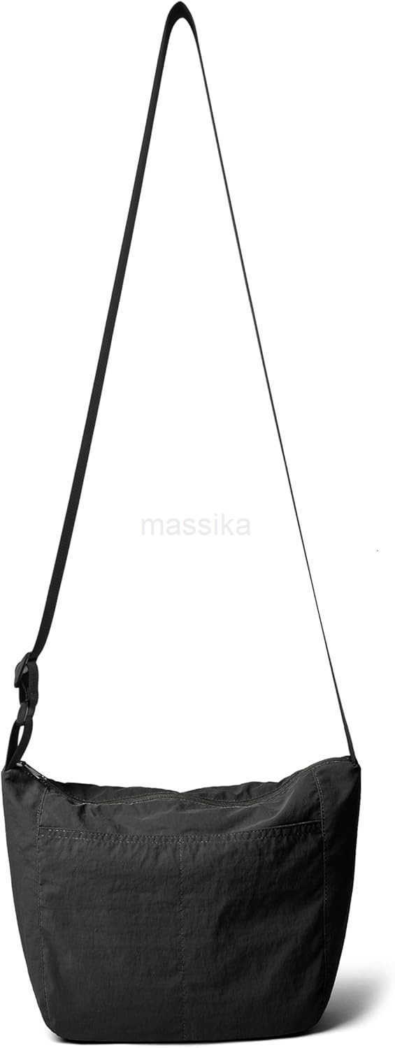 Lightweight Nylon Crossbody Purse Unisex Casual Waterproof Shoulder Sling Bag With Adjustable Wide Strap M250910