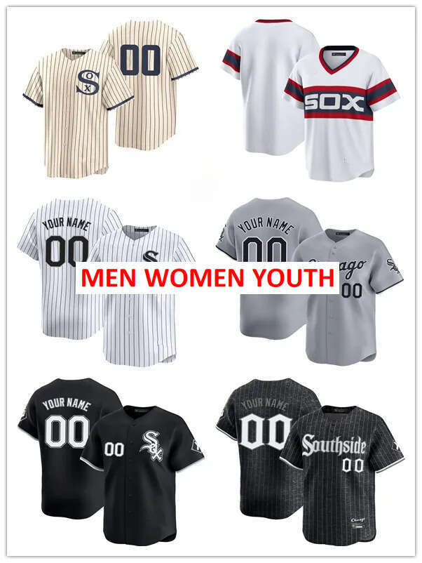 White Sox Baseball Jersey custom 88 Luis Robert Jr. 26 Korey 50 Lenyn Sosa 10 Yoan Moncada 23 Andrew Benintendi Men Women Youth