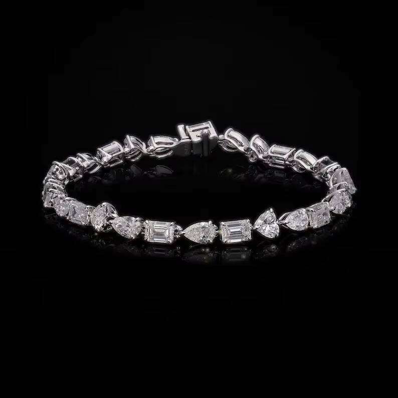 fancy Mix Shape Moissanite Dia Bracelet Hip Hop jewellery Customized Jewellery