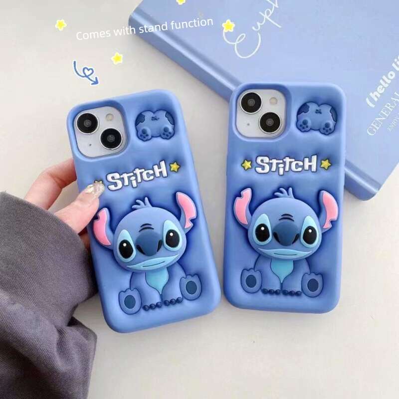 Suitable for iPhone 16 Pro Max Phone Apple 17 Silicone 12 Soft Case 13 Cartoon Stand 11 Cute Female Model