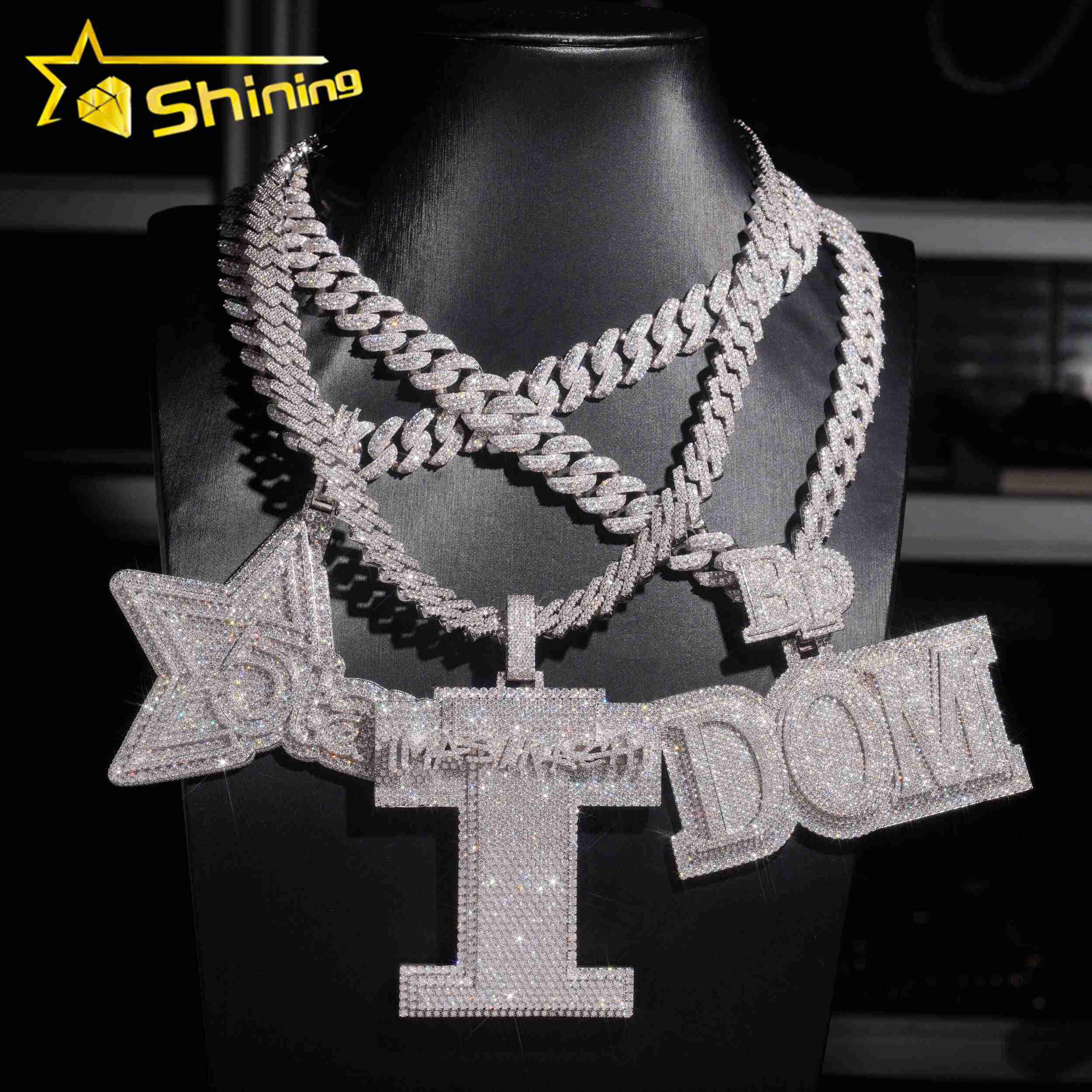 Pass Diamond Tester Fine Jewelry Custom Hand Made Charms Hip Hop Pendant Iced Out 925 Sterling Silver VVS Moissanite Pendant