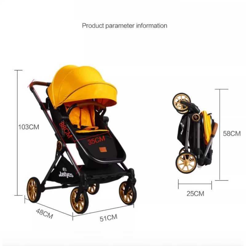 Highview Twoway Baby Stroller Can Sit or Lie Down Fold and Light for Newborns Can Be Taken on The Plane W250910