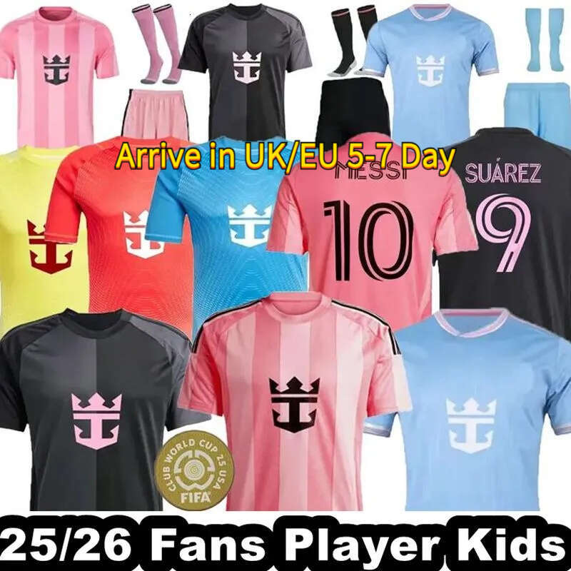 25 26 Inters MESSIS Soccer Jerseys Miamis SUAREZ Football Shirt 2025 2026 HIGUAIN TRAPP PELLEGRINI Martinez FC CARRANZA MORGAN PIREZ men kids Kit Fans