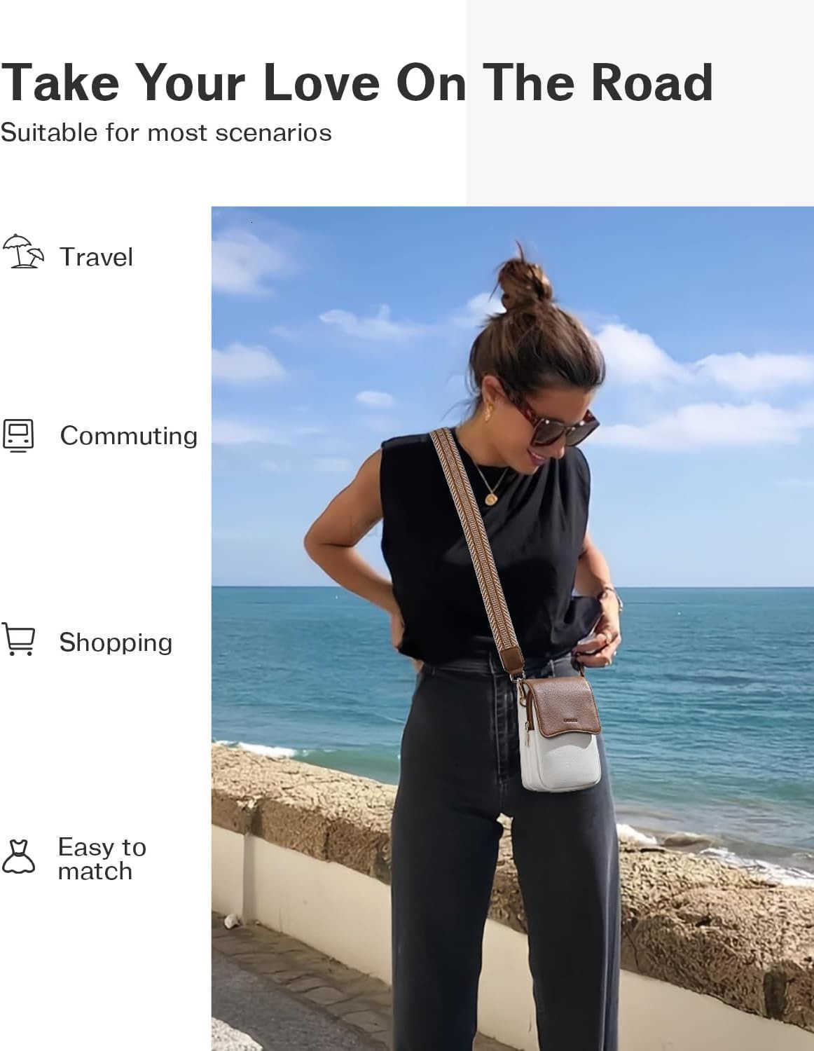 Cell Phone Crossbody Purse Small Cross Body Bag for Woman Leather Travel Wallet Shoulder Handbags with Card Slots Z250910