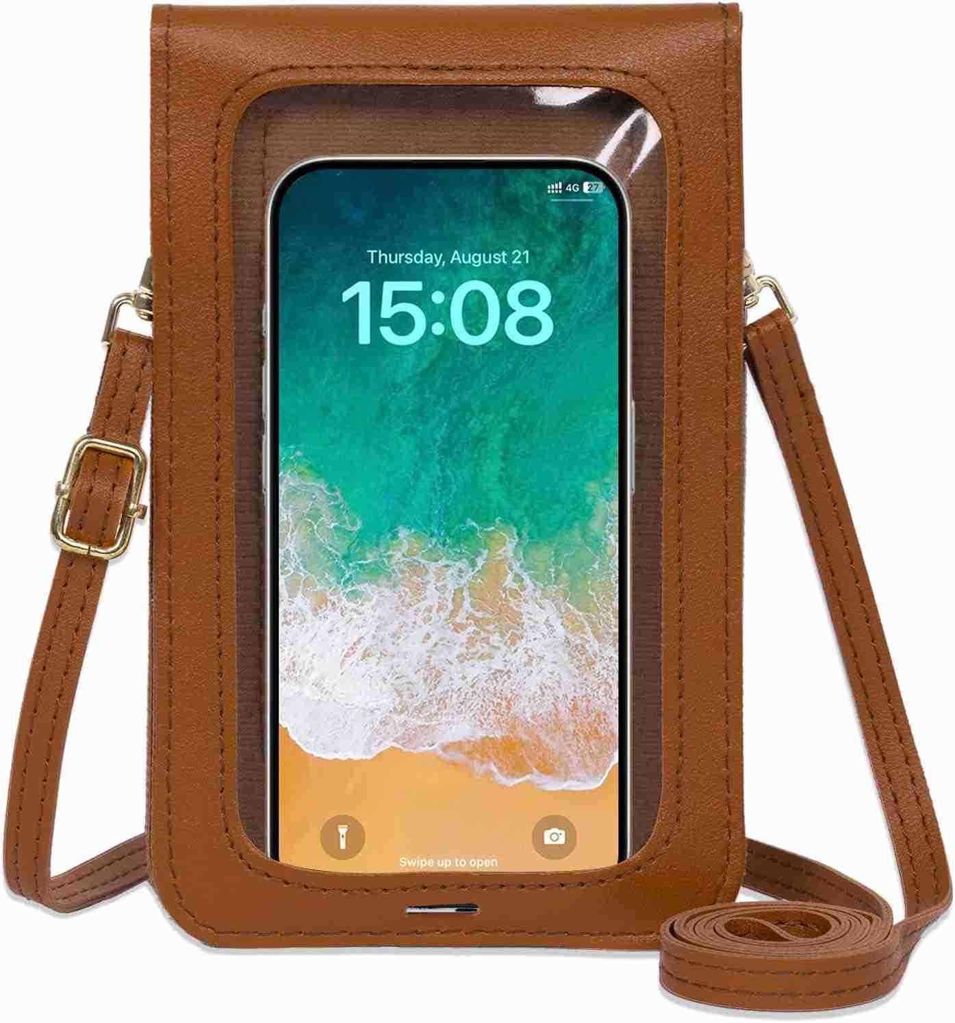 Small Crossbody Bags for Women Leather Cell Phone Purse with Adjustable Strap Handbags Bag for Travel ShoppingW250909