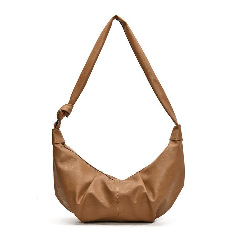 Free shipping designer Lazy Style Croissant Bag New Retro Niche Single Shoulder Bag Women Crossbody Bag High-end Pleated Dumpling Bag