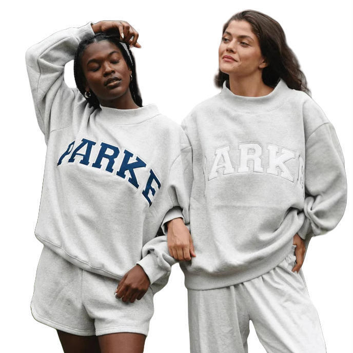 Parke Sweatshirt Womens Designer Parke Mockneck Casual Hoodie Sport Fitness Embroidered Parke Crewneck Sweaters Fashion Tops tn