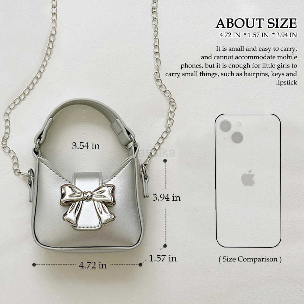 Mini Crossbody Purse Bow Magnetic Handbag Shoulder Bag Great Gift Idea for Little girls M250910