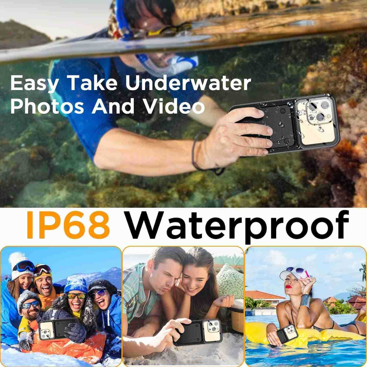 Waterproof Phone CaseCruise Essentials 2025Universal SelfCheck Function Underwater Pouch Dry Bag Beach Travel Essentials for iPhone 16e 16 15 14 13 12