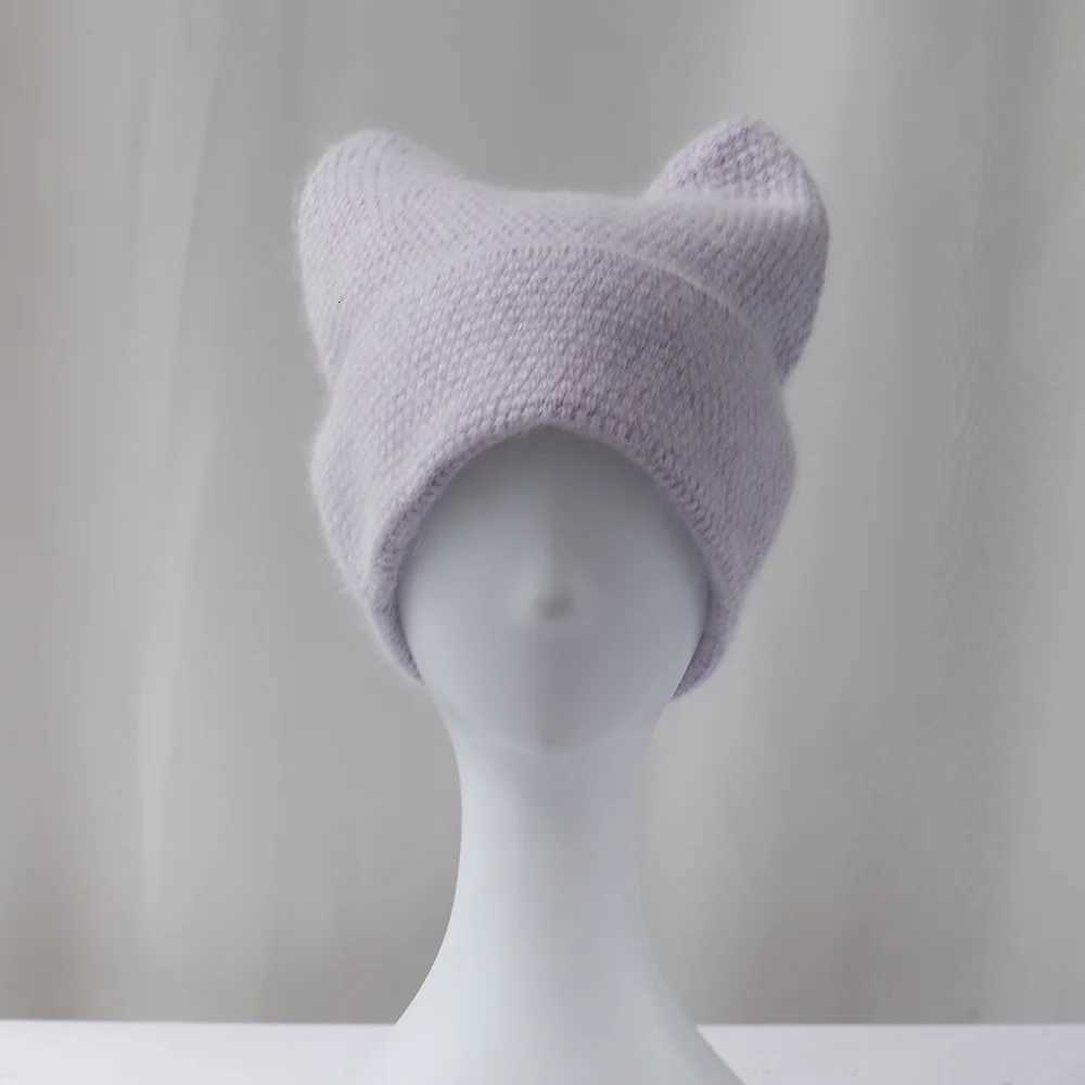 2024 newSolid Color Ear Embroidered Letters Keep Warm Elasticity Knitted Hat Autumn Winter Crimping Beanie Skull CXJ250910