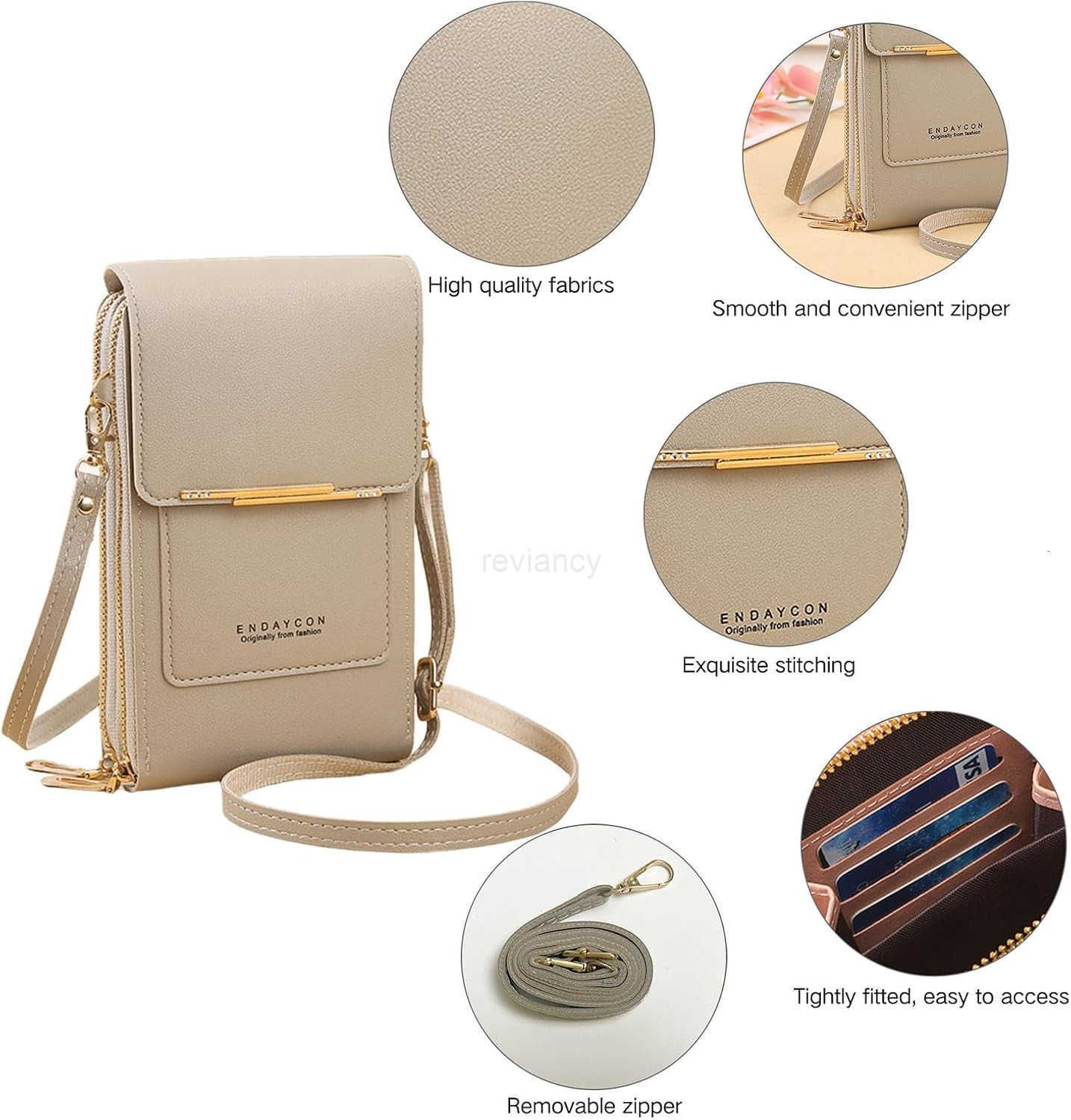 Small Crossbody Cell Phone Bag for Women Mini Shoulder Purse with SlotsW250909