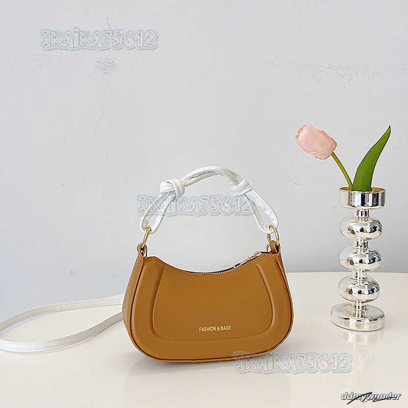 Trendy Fashion Versatile Popular Solid Color Knotted Handbag 2023 Autumn Winter New Style Crossbody Bag For Women H250806