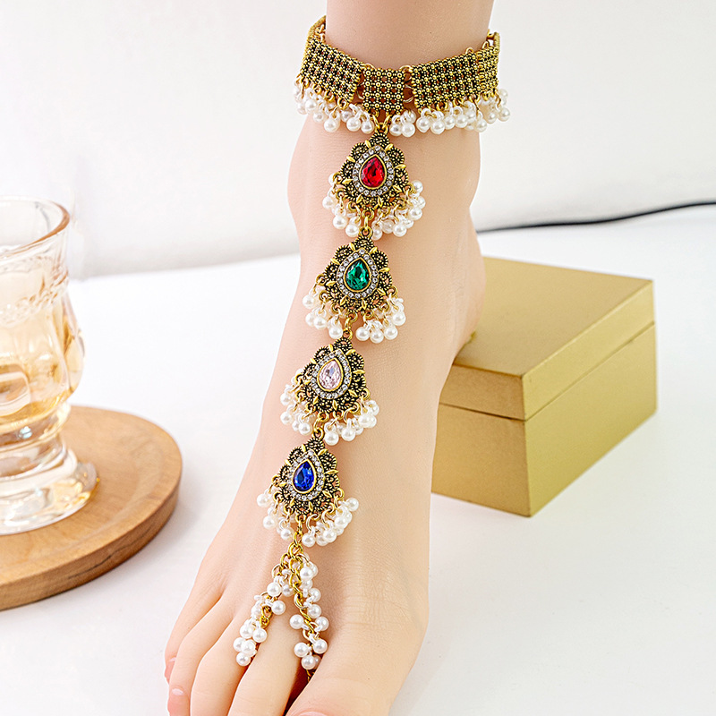 Jewelry Elegant Unisex Round Anklet: Distinctive Tribal-Inspired Charm for Your Feet Trendy Single Piece Beaded Anklets Timeless Boho Chic Accessory