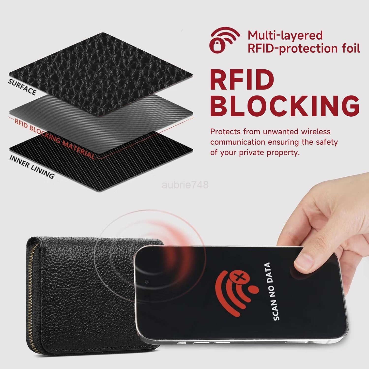 Leather Wallet Women RFID Blocking Small Compact Wallets CARD Holder with ID WindowZ250910