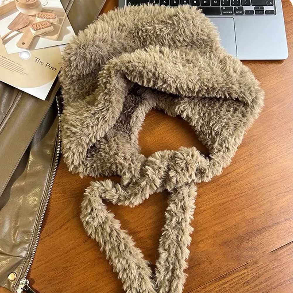 Women Winter Warm Kaii Fur Imitation Mink Plush Hat Thickened Cute Bear Ear Hat Ear Protection Cosplay CXJ250910
