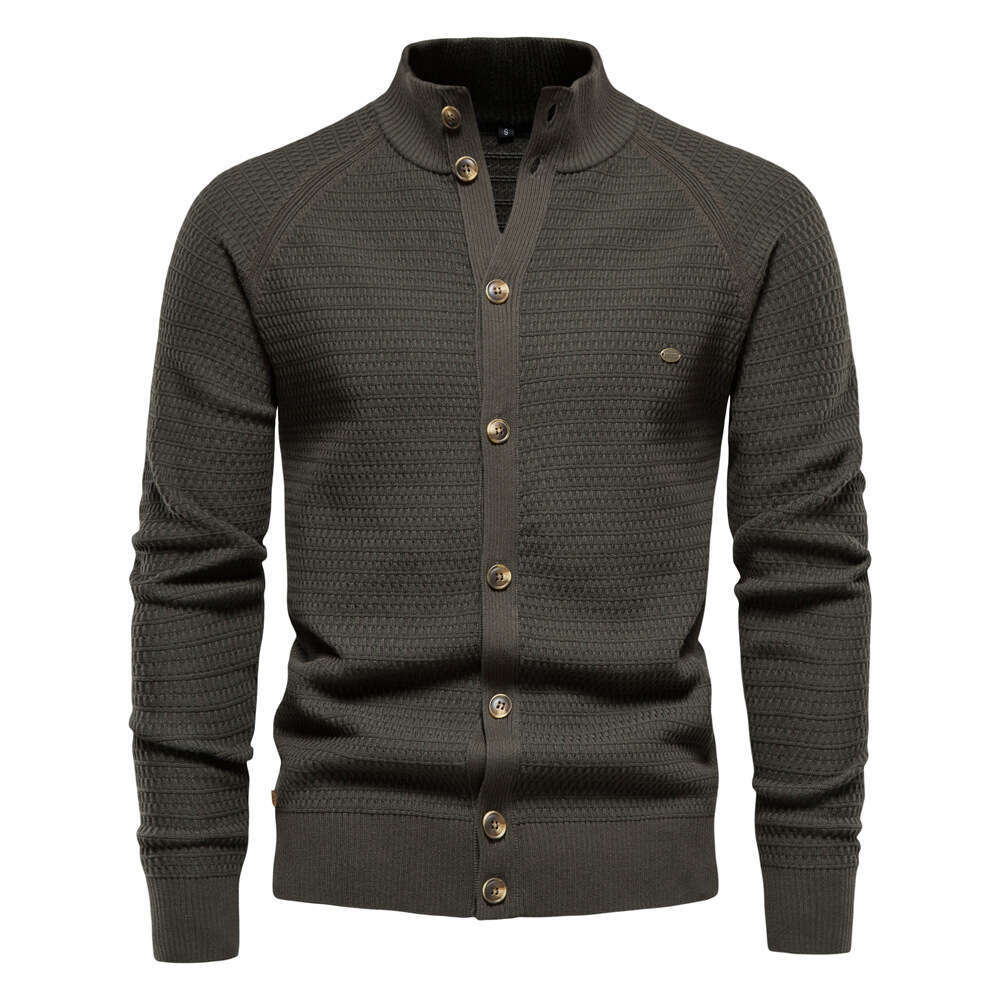European American tops autumn and winter, new cardigans men, high-quality business sweaters, knitted sweaters for men