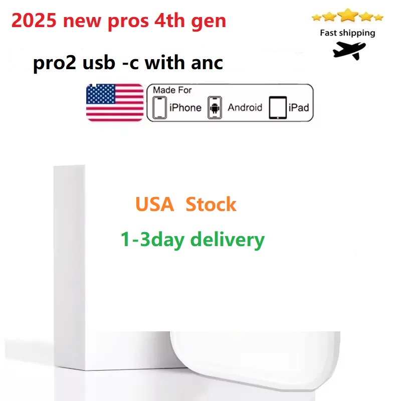 10pcs USA Stock New Pods protective case AP4 USB-C pods pro volume control 2nd generation Headphone pods 2 Accessories Solid Silicone Cute Protective Earphone Cover