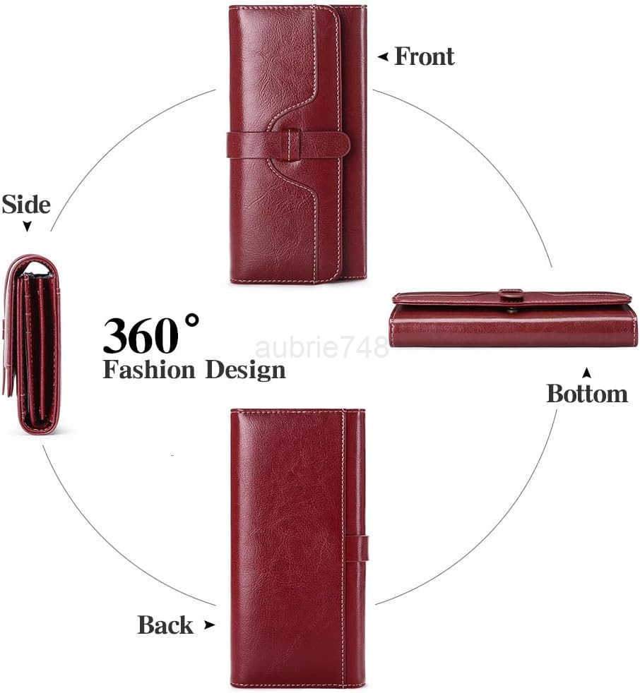 Wallets for Women Leather with RFID Blocking Trifold CARD Holder with ID Window WalletZ250910