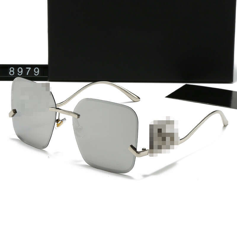 Metal Frameless Edge Sunglasses Letter D Versatile Trendy G Brand Unisex Glasses 8979