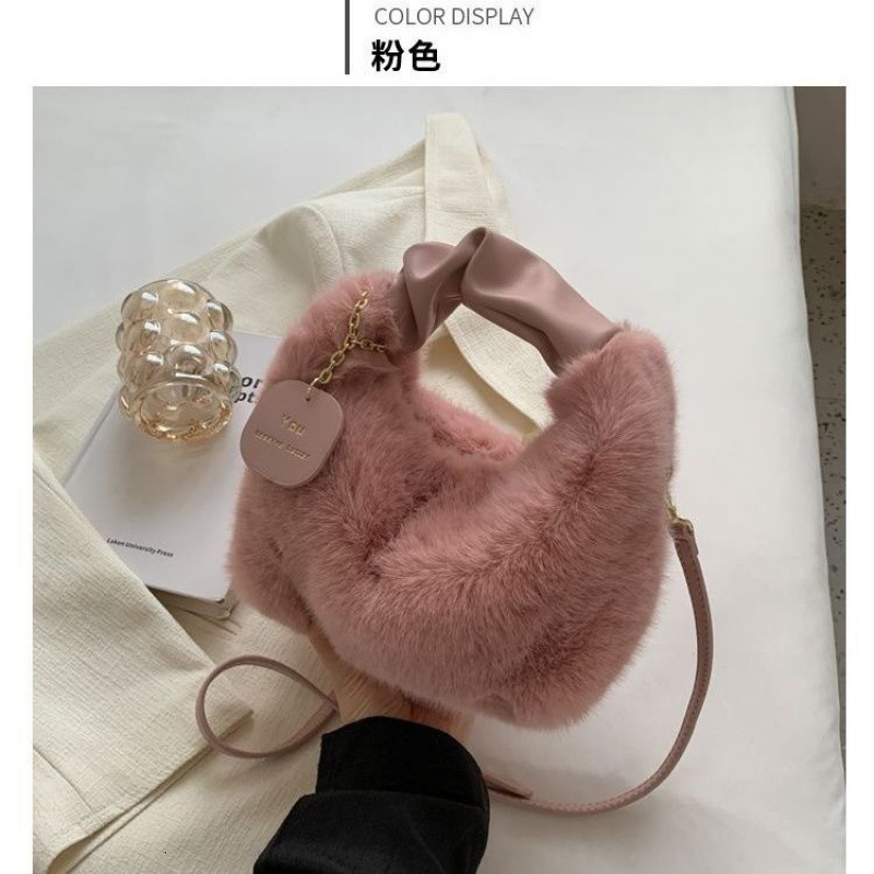 2025 new women's plush handbag designer crossbody bag