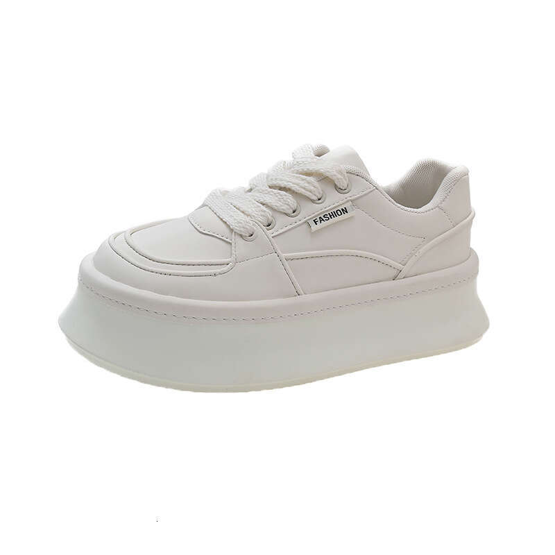 Trendy Thick-Soled Height-Increasing White Sneakers for Women 2025 Spring and Autumn New Fashion Versatile Breathable Casual Sports Shoes