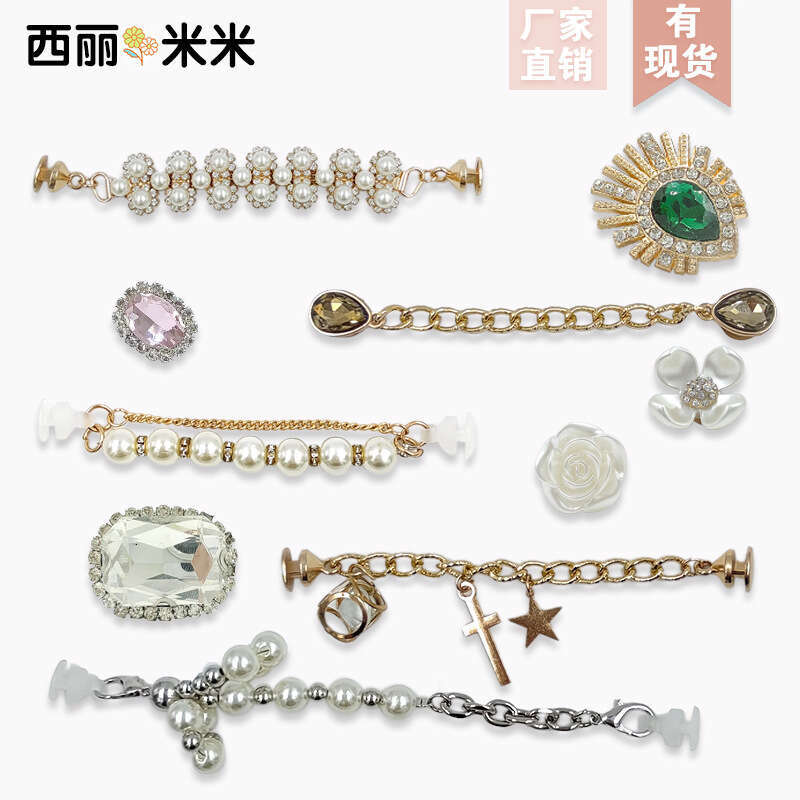 Lanjia- Shoe Flower Croc Shoes DIY Decorative With Invisible Hidden Buckle Pearl Chain 22A26