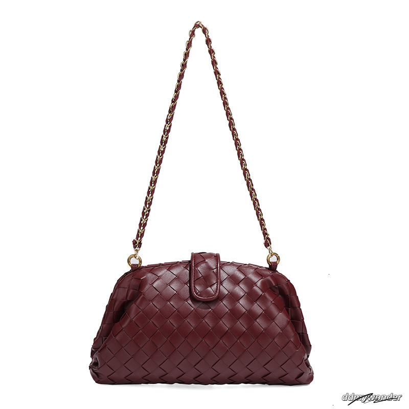 Fashionable And Minimalist New For Bags Designer Handbags Hand Woven Gold Chain Single Shoulder Armpit Cloud Clip Bag ddmywonder ddmywonder ddmywonder