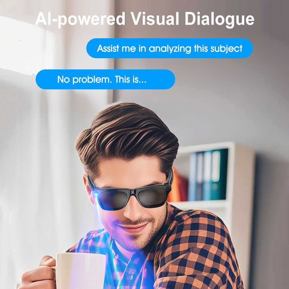100MP HD Camera Glasses with Voice Assistant Control Chat GPT 260mAh Rechargeable BT Call Sunglasses T250910