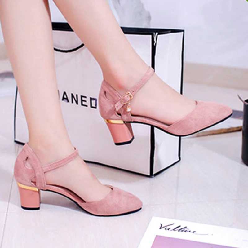 Cresfimix women classic high quality pink square heel shoes for office ladies black flock party heel pumps zapato tacon a5986 W250910