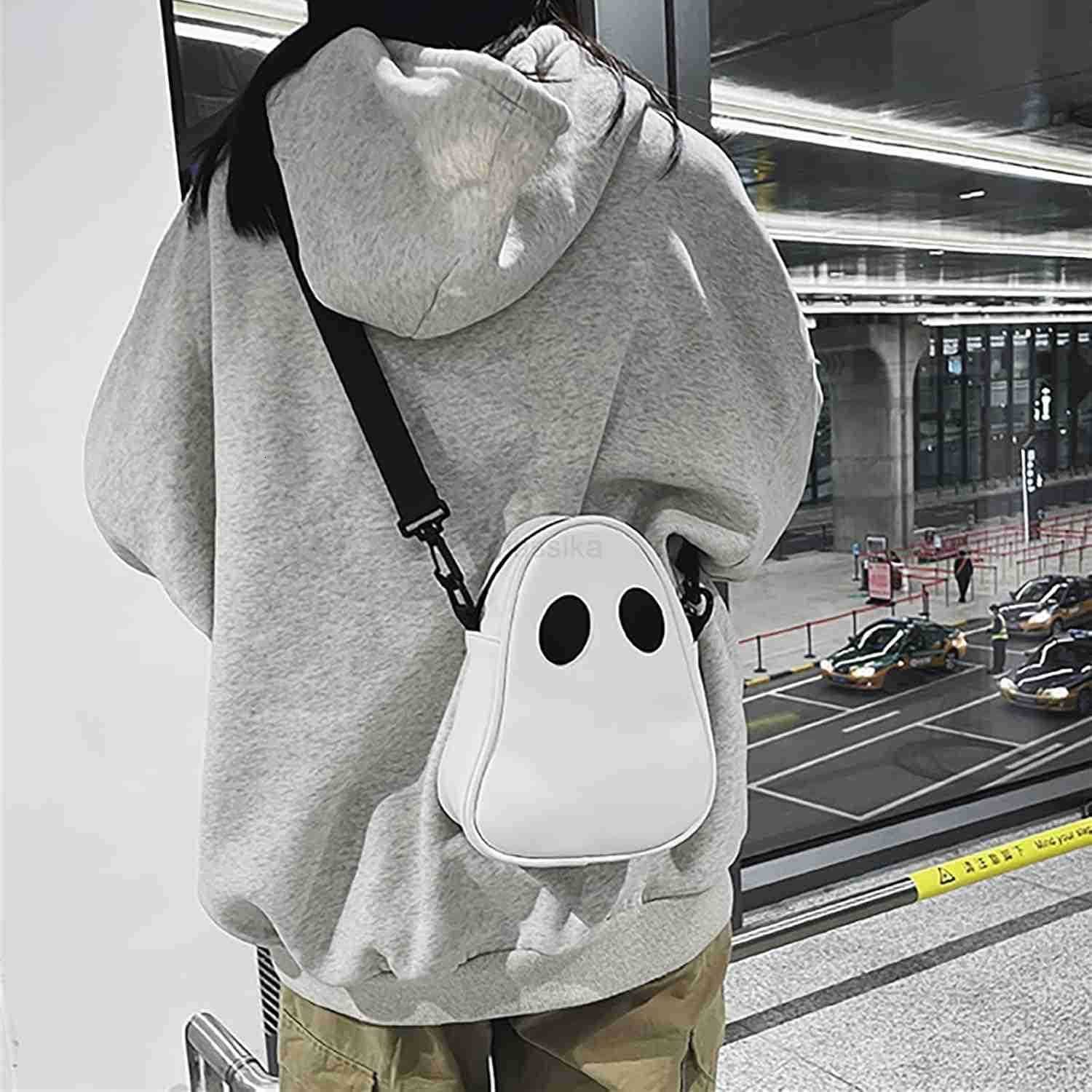 Halloween Purse Novelty Ghost Purse for Women Men Cute Crossbody Bag Satchel Bag Novelty Shoulder Bag M250910