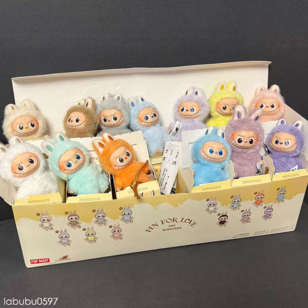 Labubu Doll V4 Heart Code Series, Monsters Big Into Energy Series Blind Box Kawaii Figure Face Doll Clothes Doll Keychain Decor Gift Blind Bag with Bo