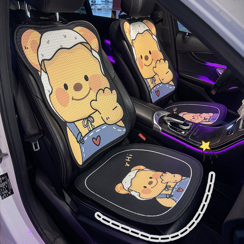 Car Seat Cushion AllSeason Cute Seat Cushion Summer Breathable Cool Cushion Seat Cover HalfPack Single Rear Seat Cover for Women 250910