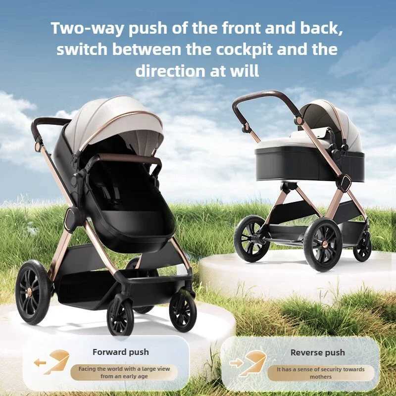 Twoway Highview Baby Stroller Can Sit Lie Fold Shockabsorbing Portable Newborn Baby Stroller W250910