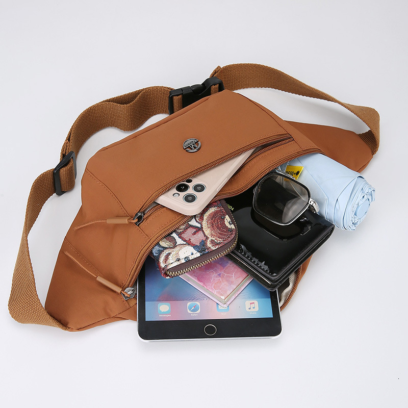 New Simple Nylon Chest Bag For Women Designer Bag Japanese Style Free Shipping Large Capacity Casual Crossbody Bag Solid Color Versatile Handbag Luxur