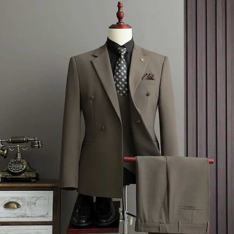 Classic Mens Suits Sets Wedding Banquet Groomsman Slim Fit Blazer Vest Pants 3 Pieces Formal Business Costumes Men Tuxedos W250910