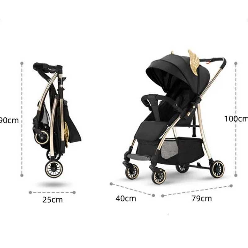 Baby Stroller TwoWay Can Sit and Lie Lightly Folded High View Childrens Portable FourWheel Shock Absorbing Umbrella Car W250910