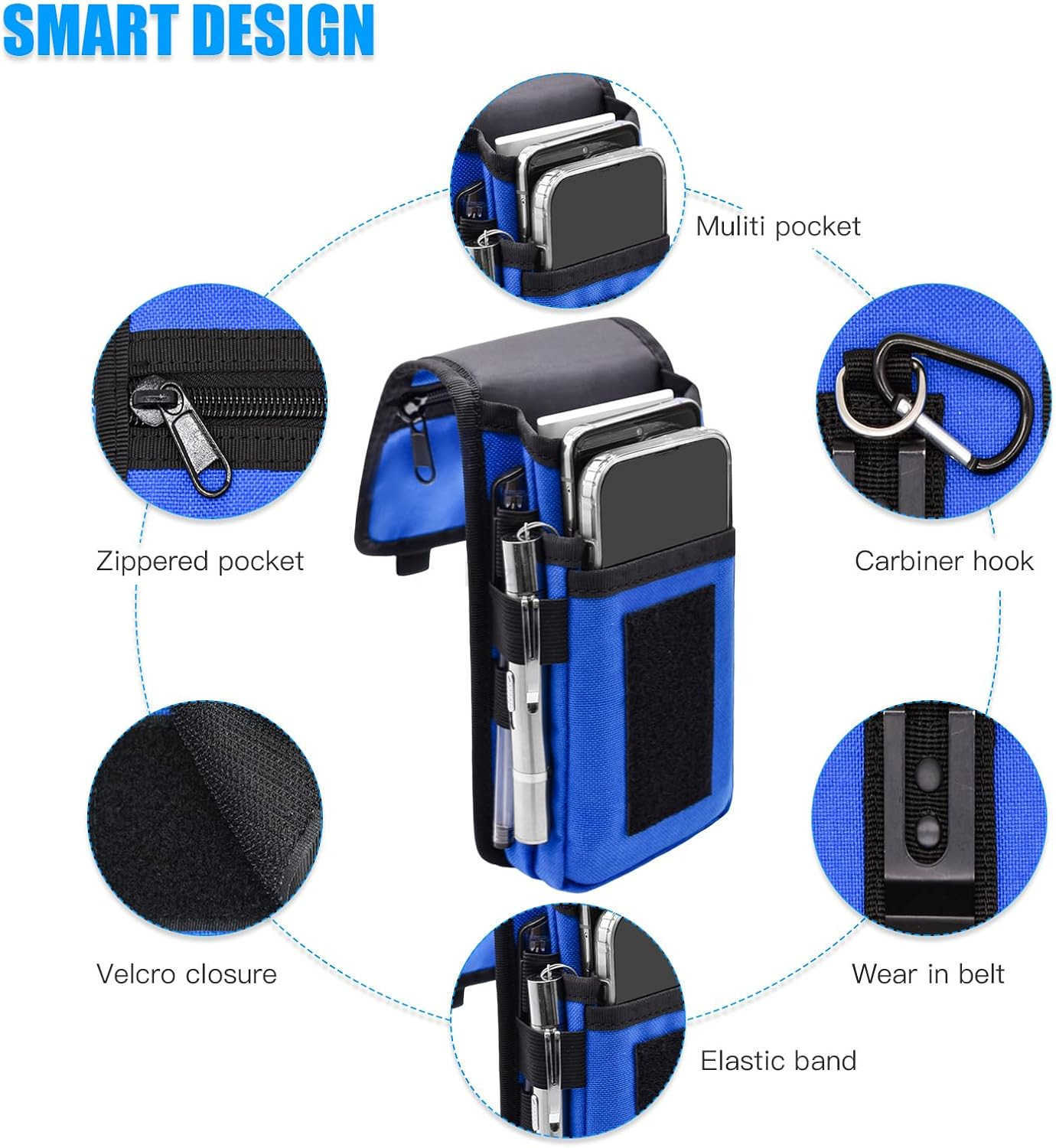 Phone Holster Large Smartphone Pouch Belt Clip Tool Pouch MultiPurpose Tactical Cellphone Holder for Working Hiking Camping Barbecue Rescue XL Z250910