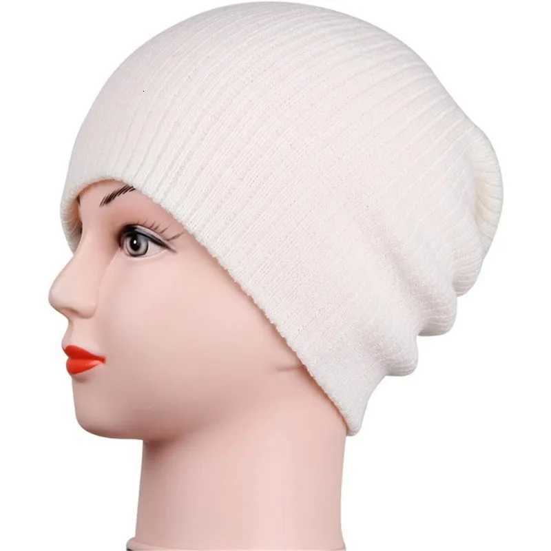 Solid Unisex Beanie Autumn Casual Soft Knitted Beanie Stretch Skull Hat Fashion Warm Hat Men Women Plain Daily HatXJ250910