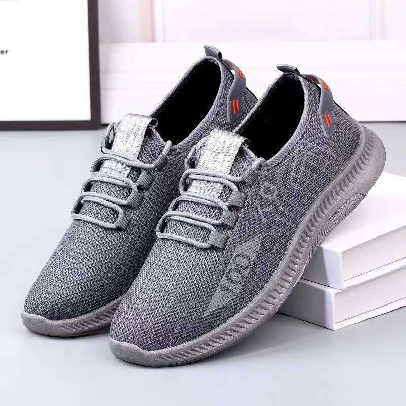 Soft soled summer mesh shoes, breathable mesh shoes, anti slip and wear-resistant, casual low cut men's shoes, sports shoes
