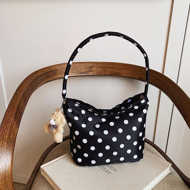 Super Popular Niche Polka Dot Nylon Bag Luxury Bag For Women Designer Bag Free Shipping New Versatile Shoulder Underarm Bag For Going Out And Work Sma