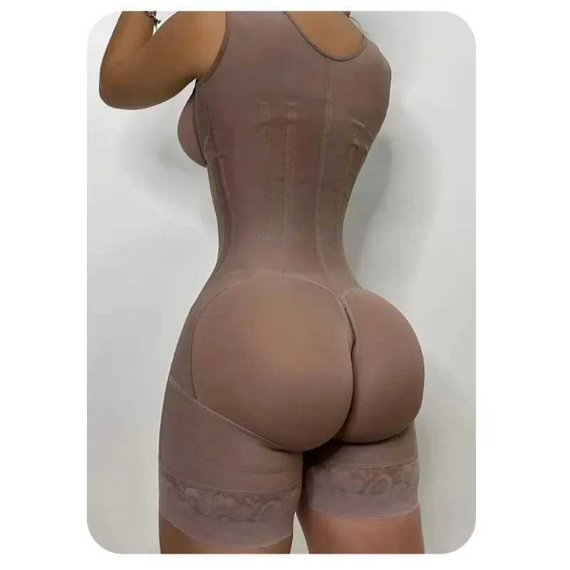 Body Shaper Women Colombian Fajas Shapewear Bodysuit 9bone High Compression Girdles Double Tummy Control Full Body Open Crotch W250910