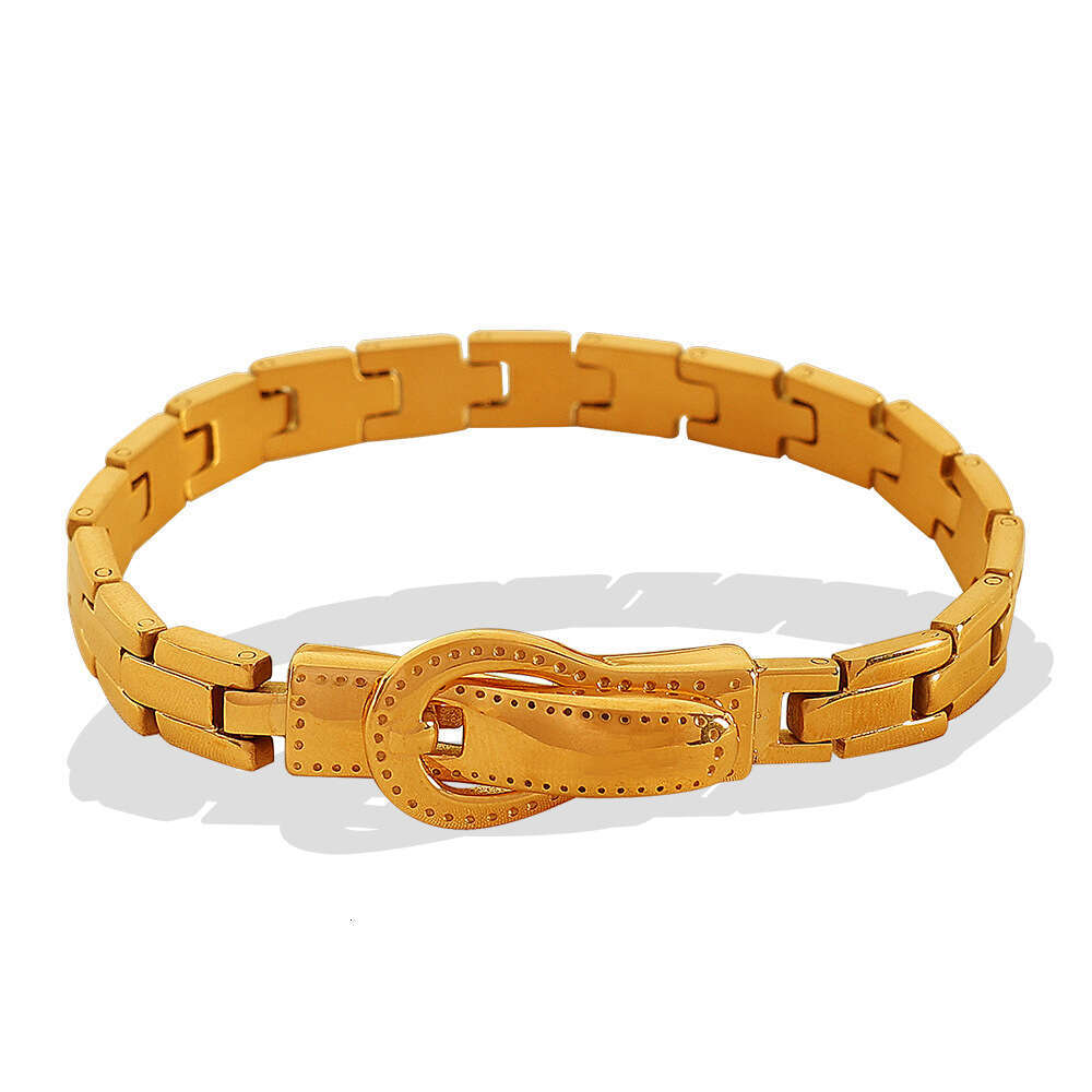 High-end Fashionable Versatile Non-fading Bracelet for Men and Women, New Titanium Steel Watchband Style Bangle